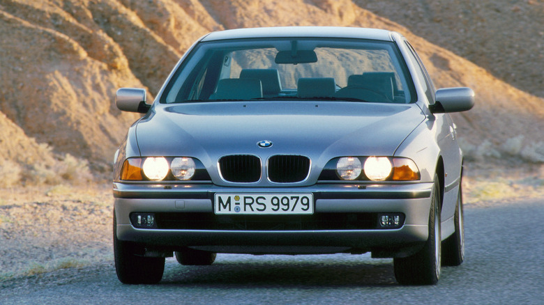 E39 BMW 5-Series on the road