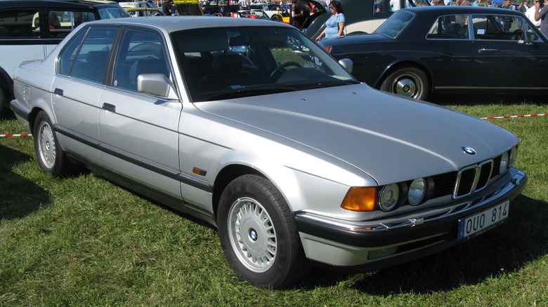 E32 BMW 735i at a car show