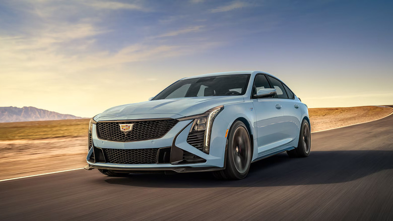 A shot of the 2026 Cadillac CT5-V Blackwing driving