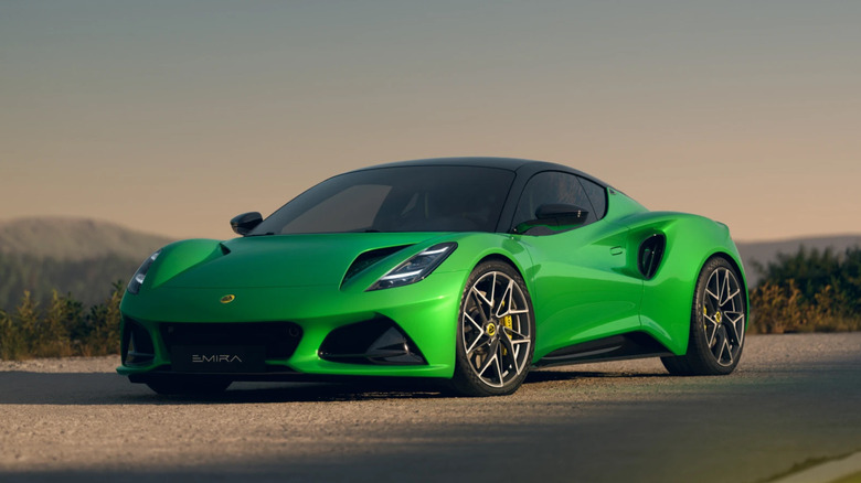 A side on shot of the 2026 Lotus Emira V6 SE