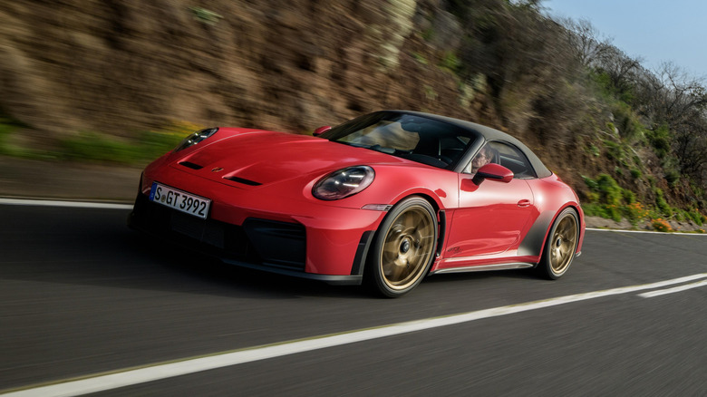 A shot of the 2026 Porsche GT3 S/C driving