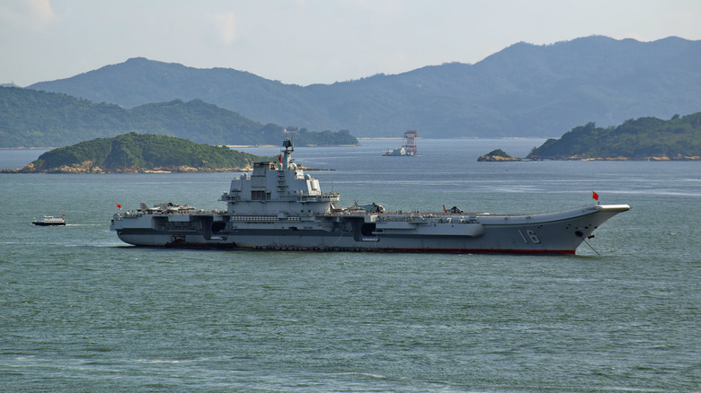 Aircraft Carrier Liaoning at sea