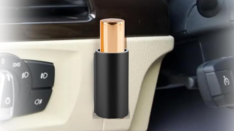 Vodolo car lip balm holder installed inside a car