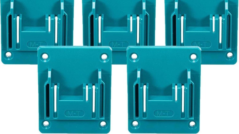 Tool drill mount holders lined up against each other