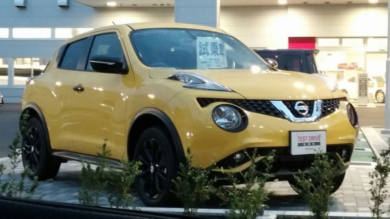 Yellow Nissan Juke