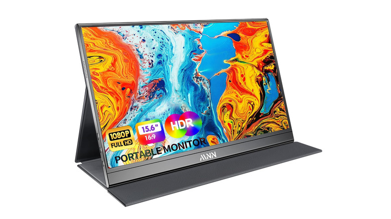 External monitor on a white background