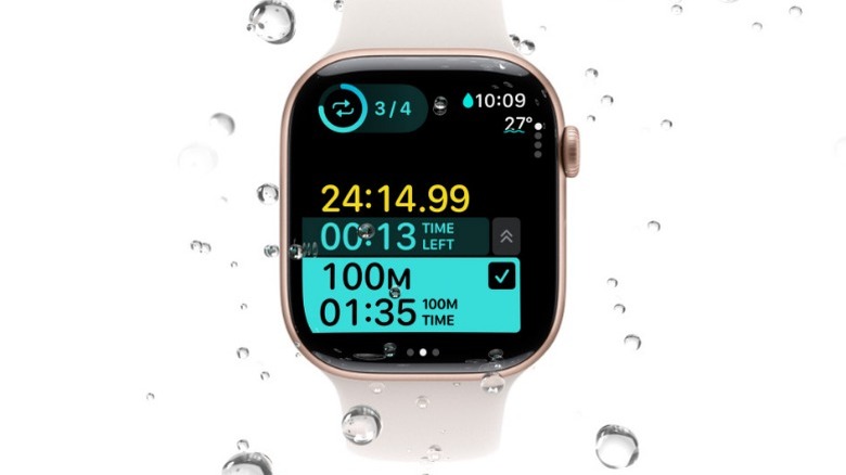 Apple Watch iPad series 10 surrounded by bubbles