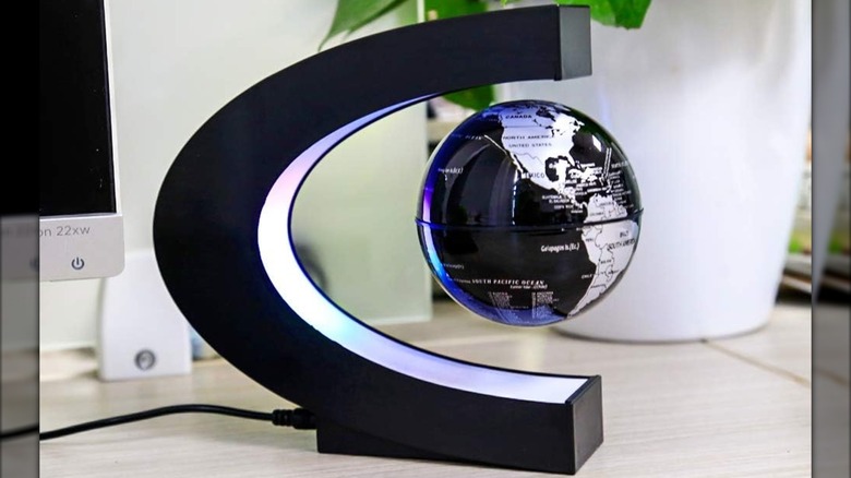A Magnetic levitating globe with LED light