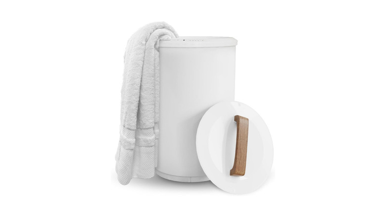 Sameat heated towel warmers on a white background.