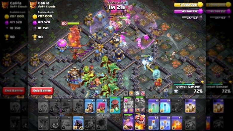 Screenshot from "Clash of Clans" showing gameplay