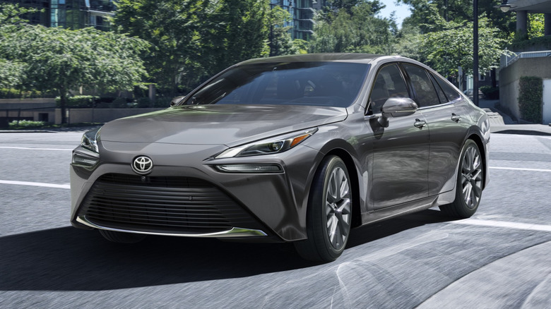 Toyota Mirai at intersection