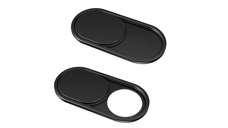 Camera covers on a white background
