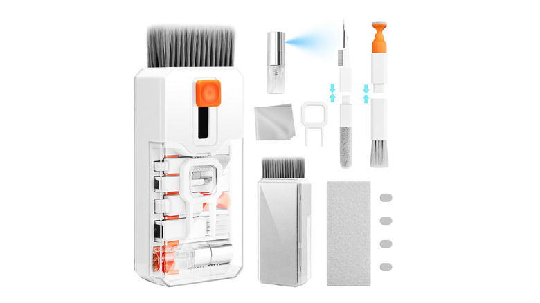 Laptop cleaning kit on a white background