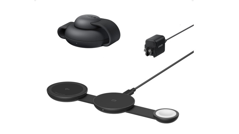 Anker UFO charger folded and open, with adapter