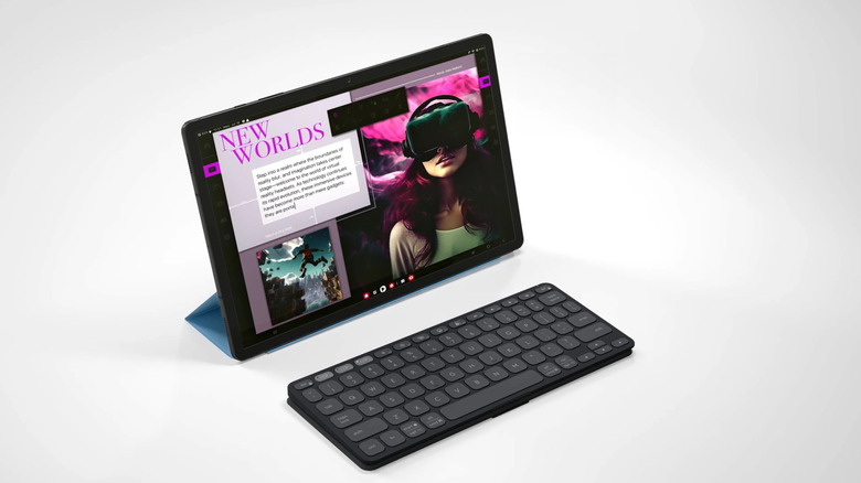The Logitech keys-to-go 2 keyboard with a tablet