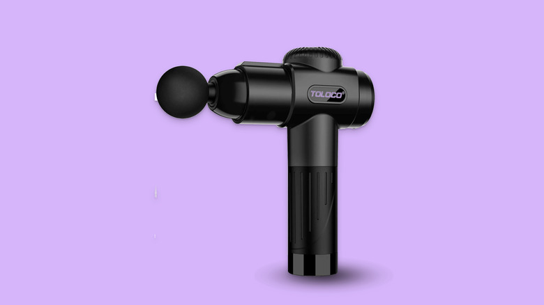 Massage gone on purple background