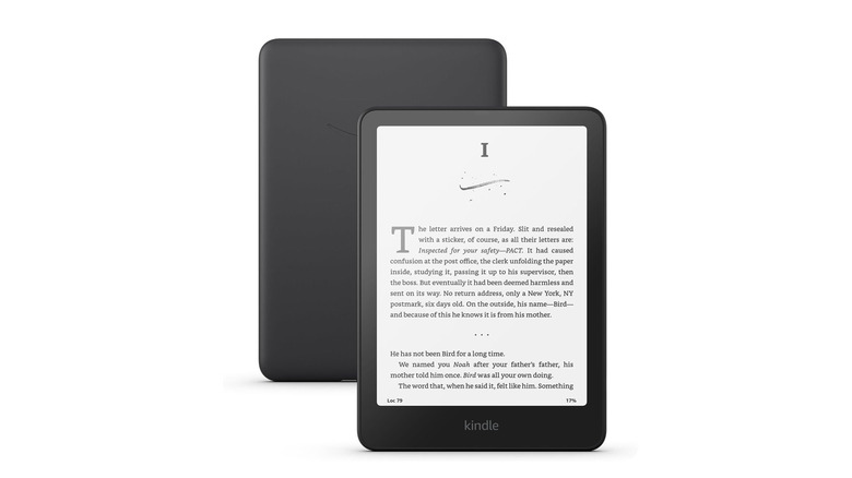 Amazon Kindle Paperwhite over a white background