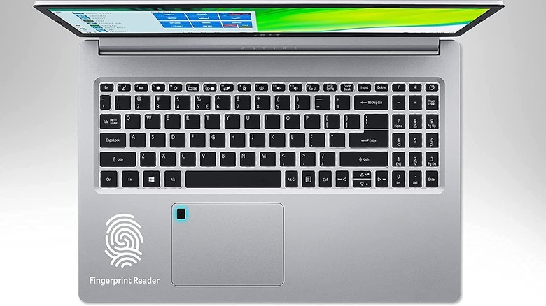 Acer Aspire 5 Slim downward view