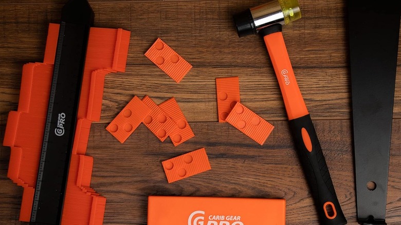 A laminate floor installation kit from Amazon