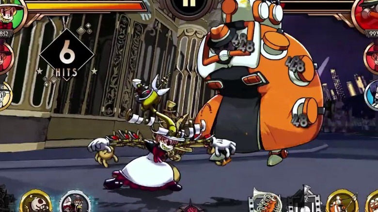 A multiplayer fight in Skullgirls: Fighting RPG