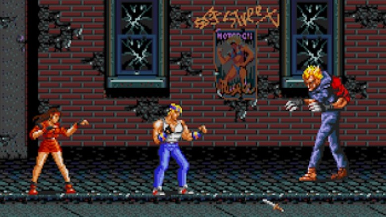 Heroes fighting criminals in Streets of Rage
