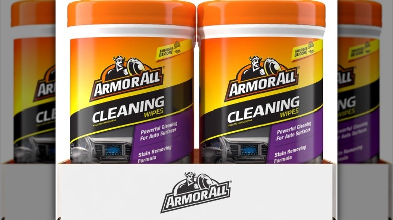 Two-pack of Armor All Car Cleaning Wipes on a white background.