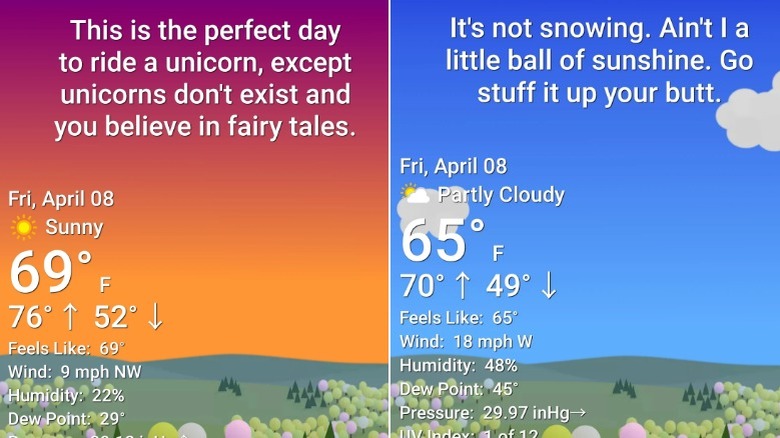 WTForecast weather app screenshots