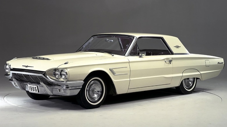 a white Ford Thunderbird