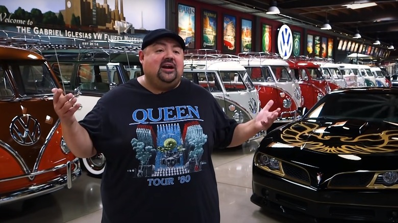 Gabriel Inglesias with his VW bus collection