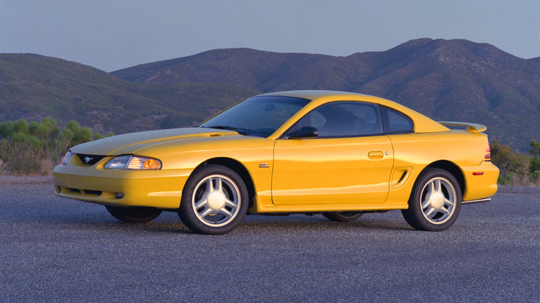 Ford Mustang SN95 in the mountains