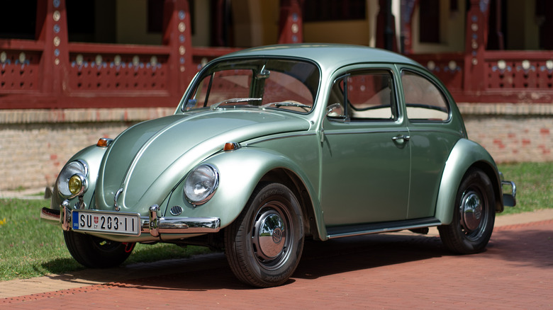 Volkswagen Beetle parked in a European city