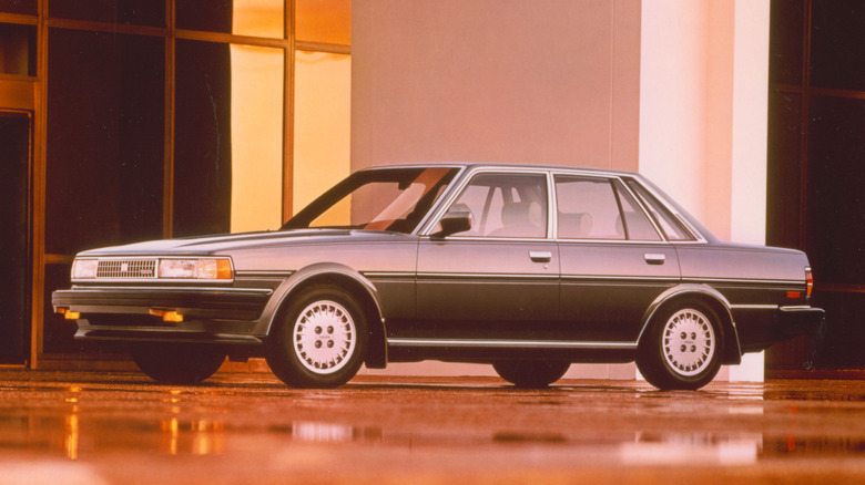 Toyota Cressida near an office