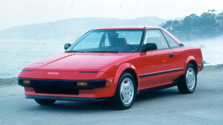 1985 Toyota MR2 near the coast