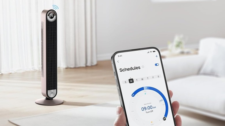 Dreo Smart Tower Fan 519S in a living room