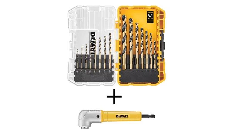 Black and Gold Drill Bit Set with MaxFit Right Angle Magnetic Attachment