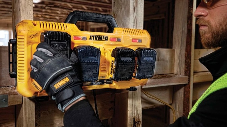charging batteries on DeWalt MultiVolt charger