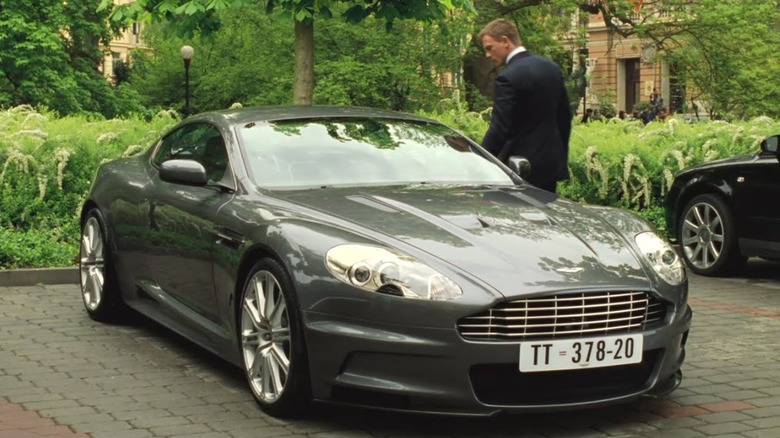 James Bond getting into his 2007 Aston Martin DBS V12 in "Casino Royale"
