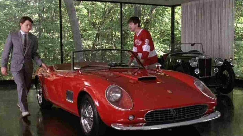 Ferris and Cameron getting into Cameron's father's Ferrari 250 GT Spyder California in "Ferris Bueller's Day Off"