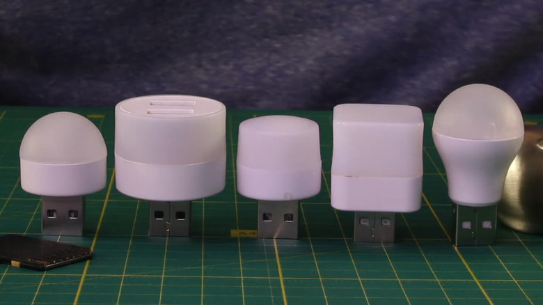 A row of cheap LED bombs
