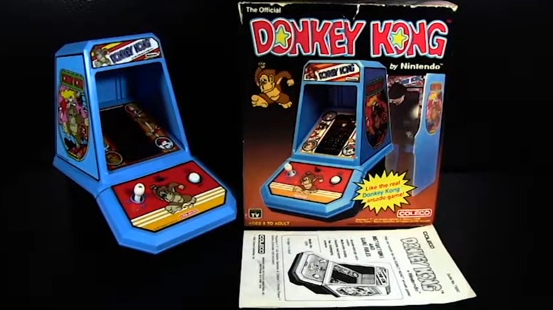The Coleco Donkey Kong handheld game, box, and manual
