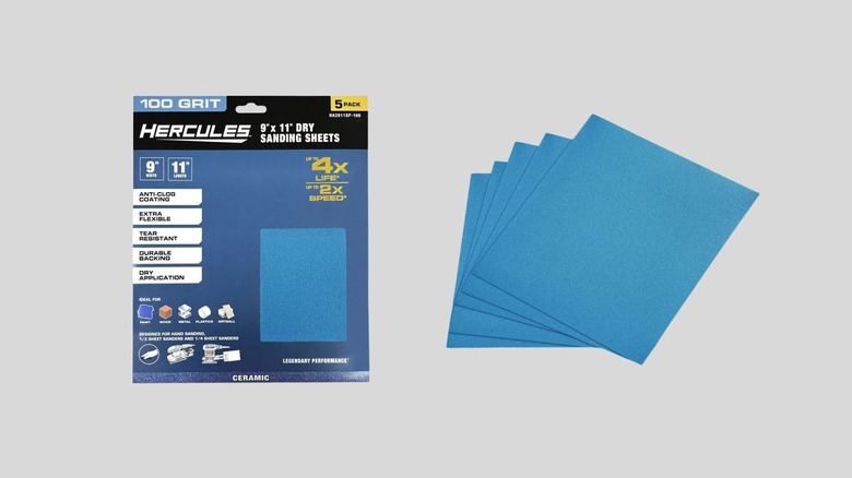 Hercules 9- by 11-Inch 100-Grit Sandpaper