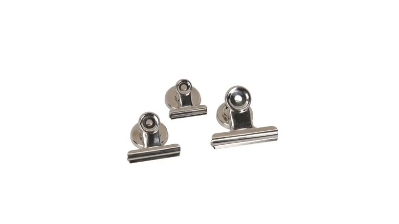 Stock image of metal clips