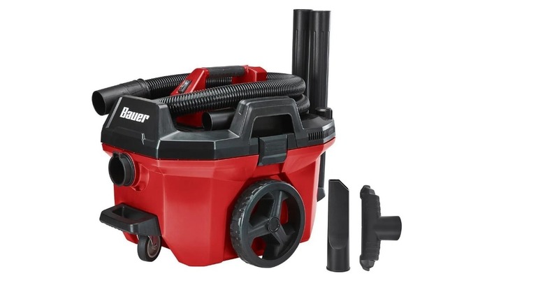 Stock photo of a wet/dry vac on wheels