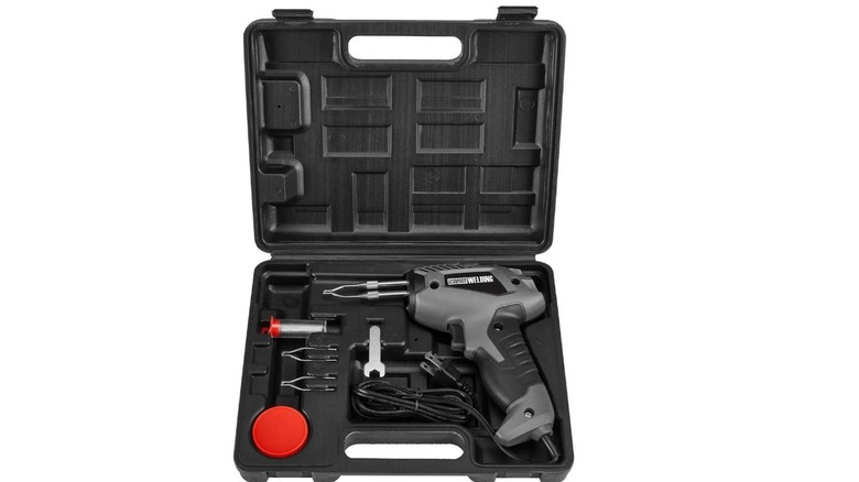 Stock photo of a soldering gun kit