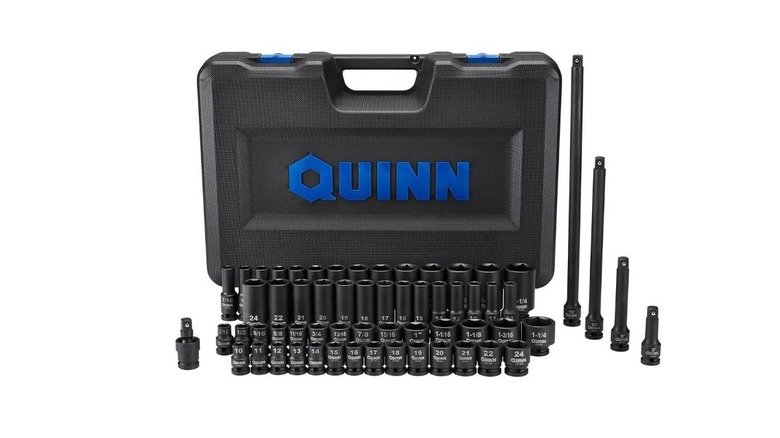 Stock photo of a Quinn-branded set of sockets