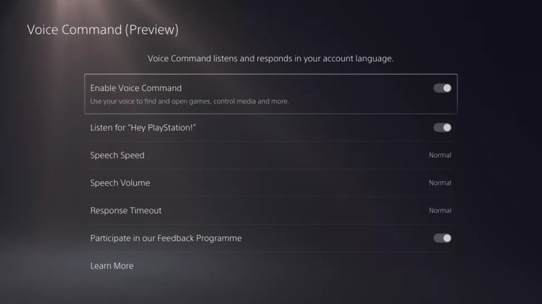 ps5 voice control