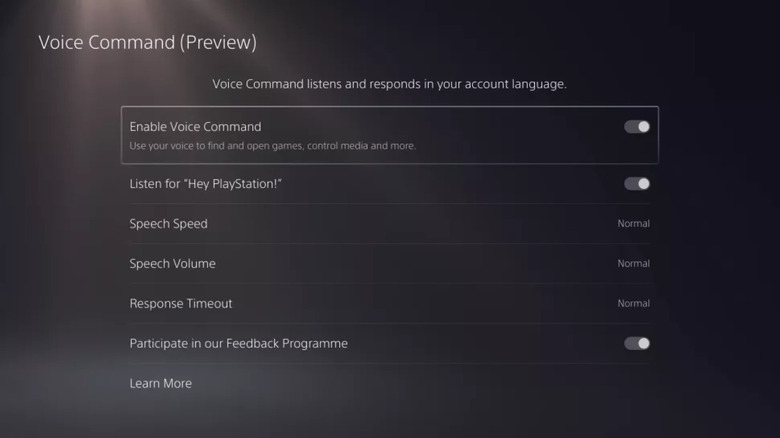 ps5 voice control
