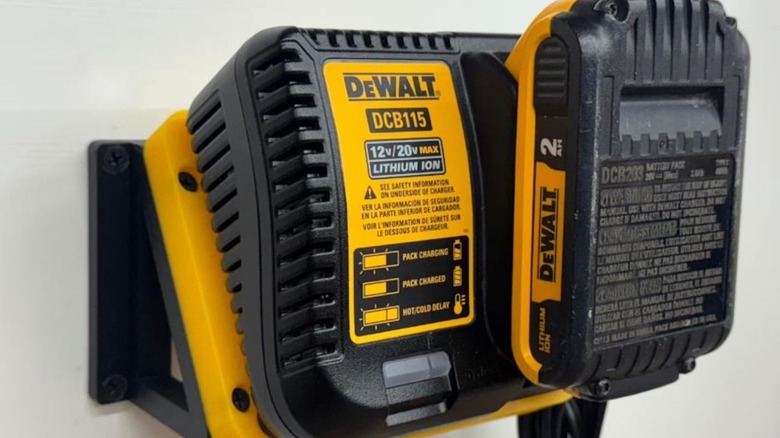 Mount for DeWalt Battery Charger