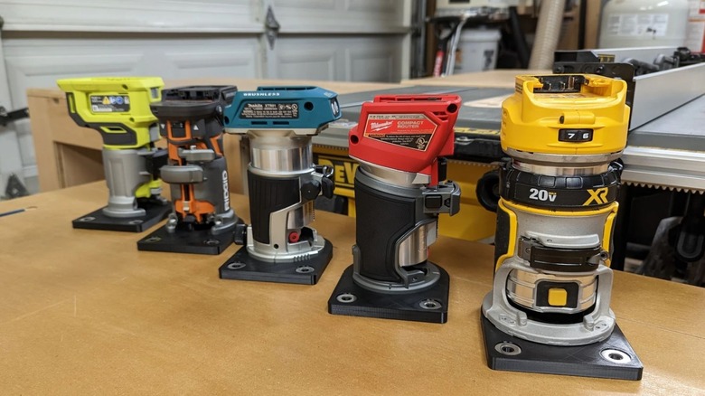 V2 Palm Router Edge Band Trimmer on tools from multiple brands.