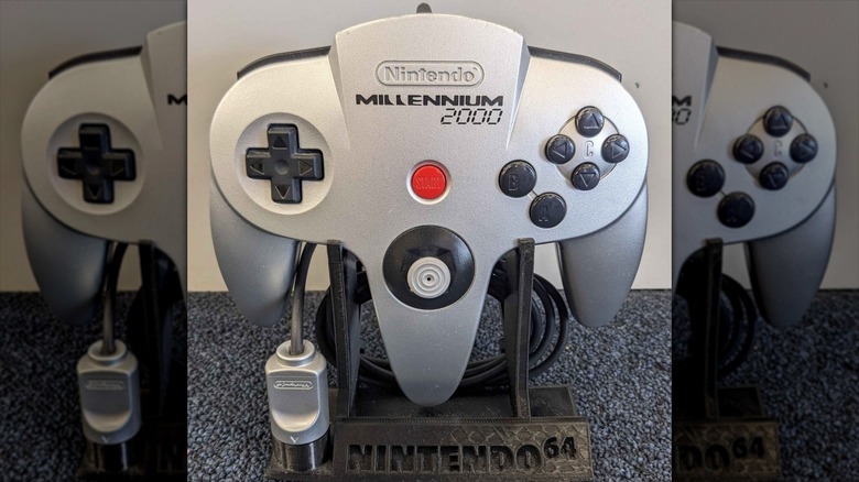 The Millennium 2000 Controller on a 3D-printed stand